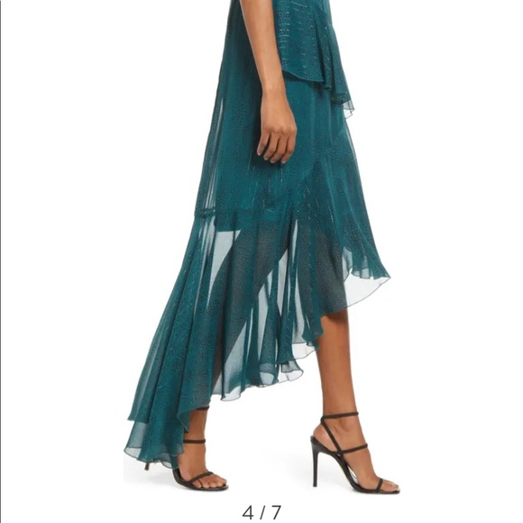 Nordstrom One-Shoulder Chiffon Midi Dress - Picture 11 of 11